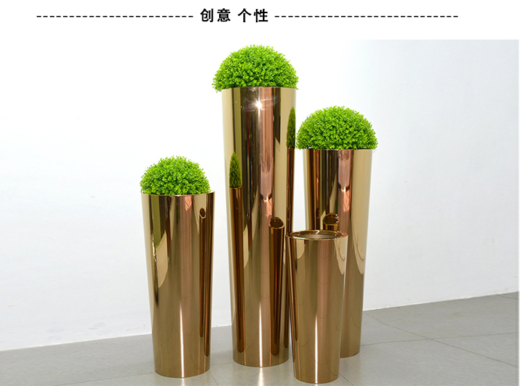 錐臺商場酒店不銹鋼花盆