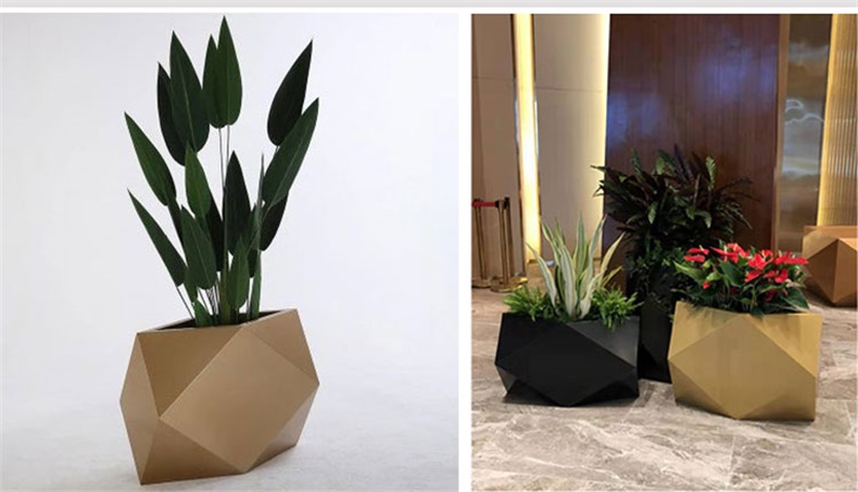 不銹鋼菱形花盆 不銹鋼菱形花盆