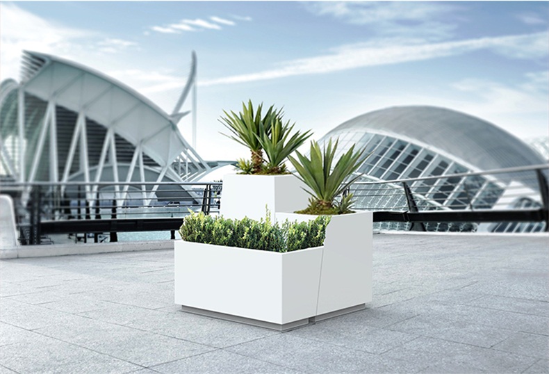 戶外長方形玻璃鋼花箱