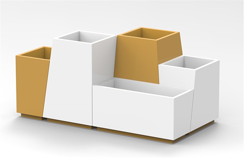 戶外長方形玻璃鋼花箱