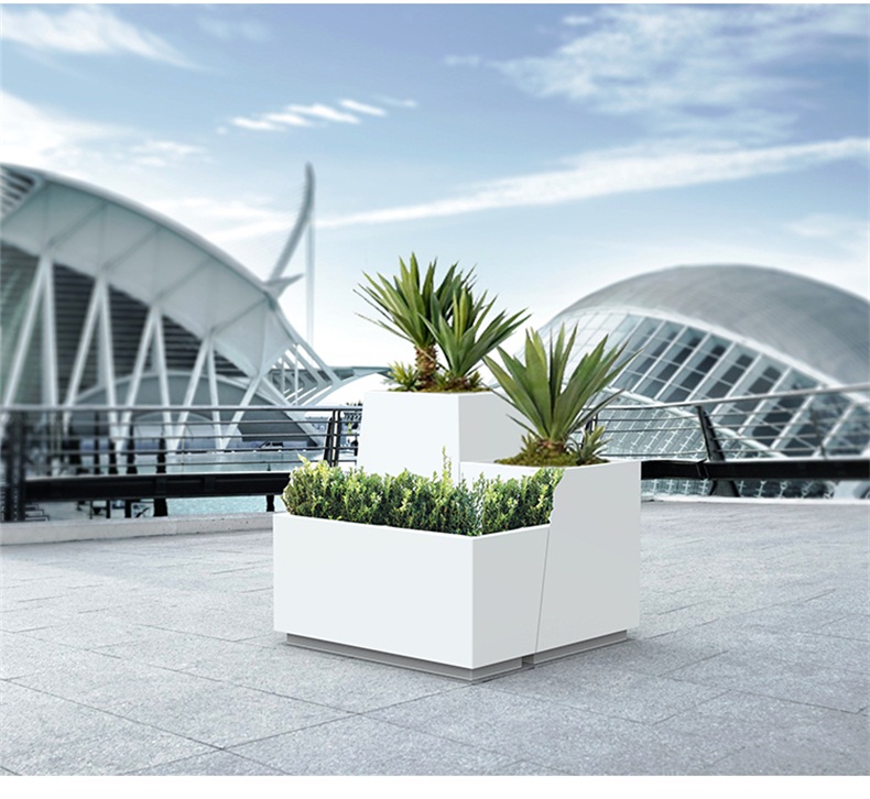 戶外長方形玻璃鋼花箱