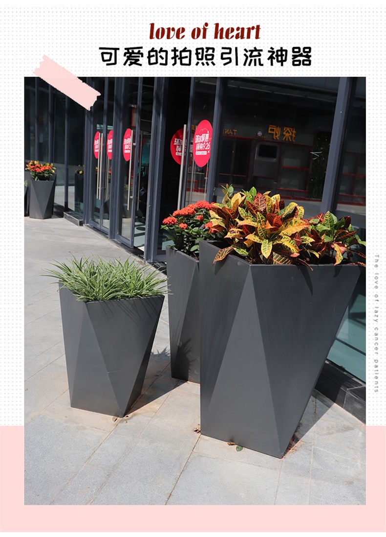 玻璃鋼幾何菱形花盆 玻璃鋼幾何菱形花盆