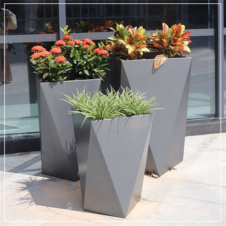 玻璃鋼幾何菱形花盆 玻璃鋼幾何菱形花盆