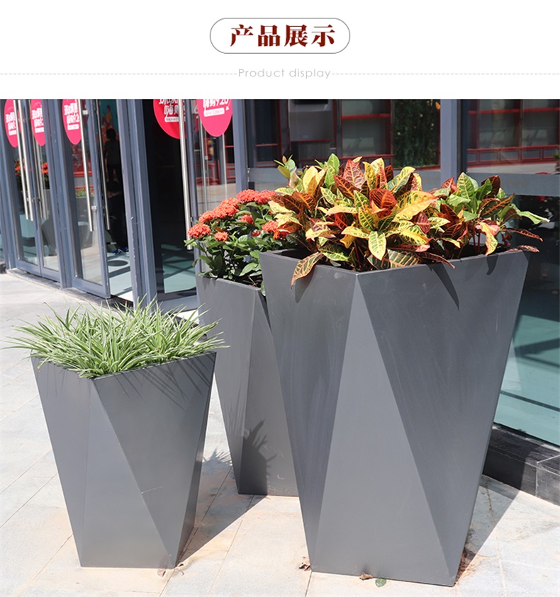 玻璃鋼幾何菱形花盆 玻璃鋼幾何菱形花盆