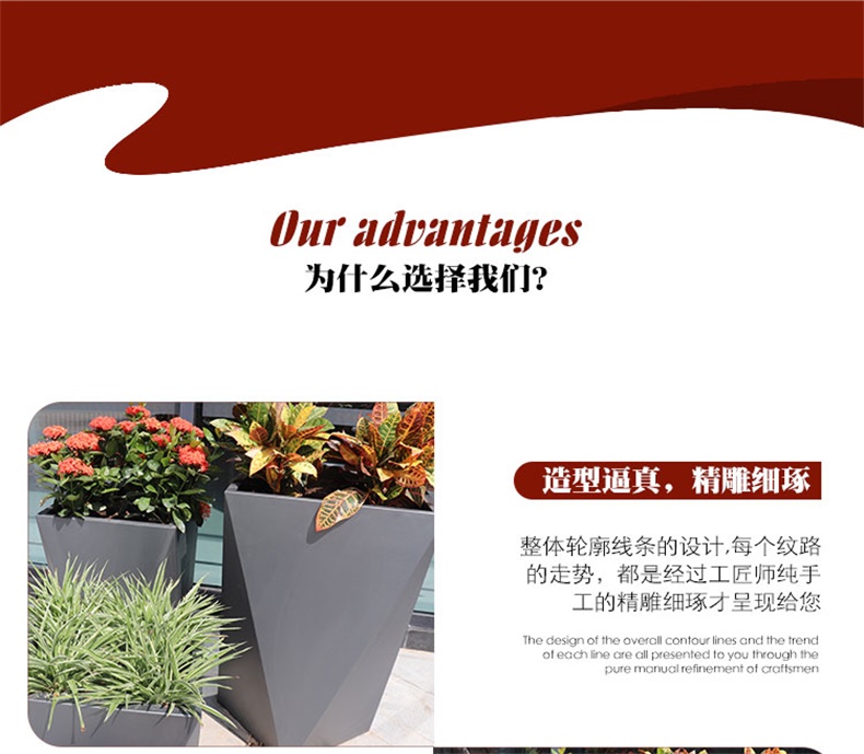 玻璃鋼幾何菱形花盆 玻璃鋼幾何菱形花盆