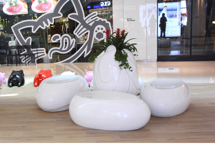 玻璃鋼蛋殼花盆座椅