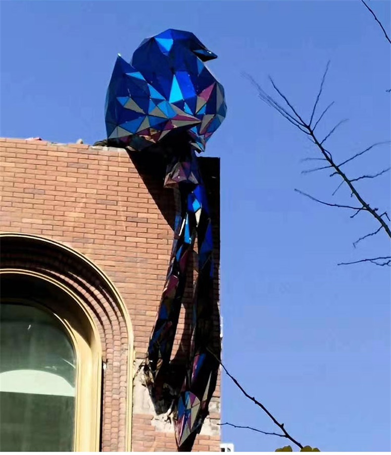 鳥不銹鋼雕塑園林景觀廣場公園動物擺件