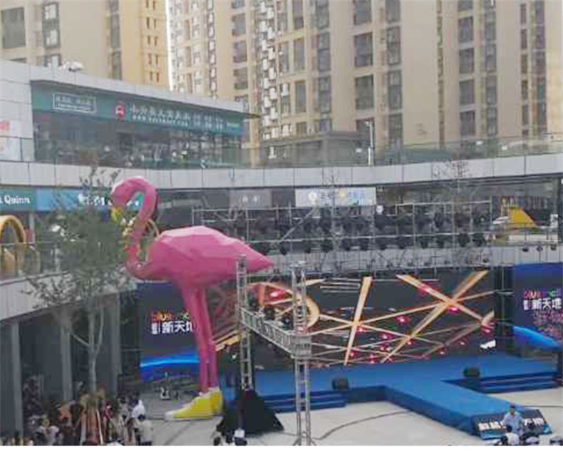 大型火烈鳥玻璃鋼雕塑廣場動(dòng)物景觀城市雕塑