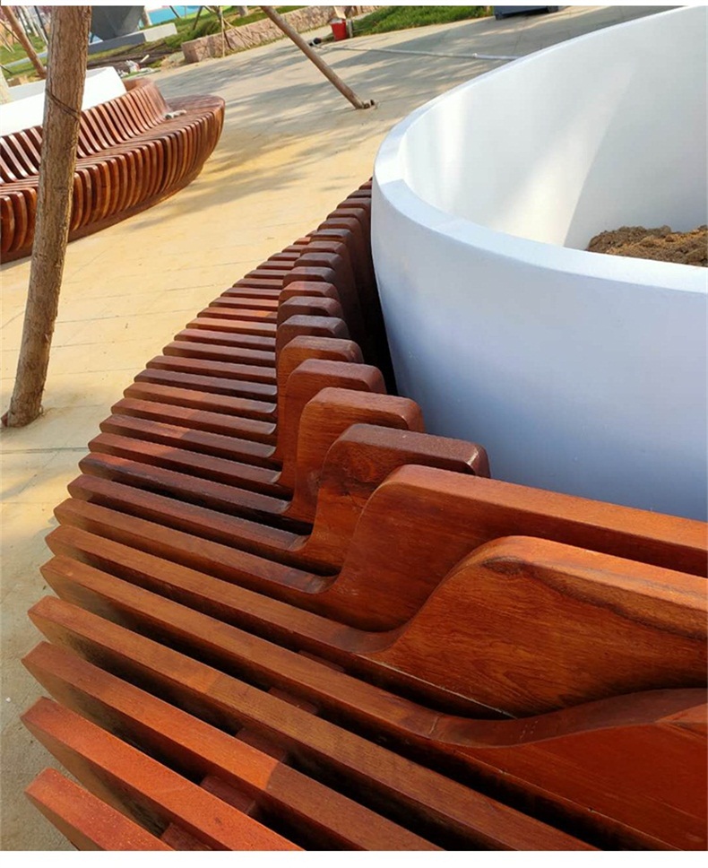 菠蘿格木藝切片座椅玻璃鋼樹池坐凳