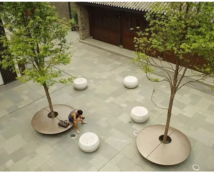 玻璃鋼GRC樹池坐凳定制