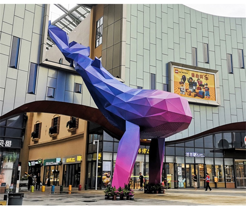 鯨魚玻璃鋼雕塑商場(chǎng)酒店售樓部大型擺件