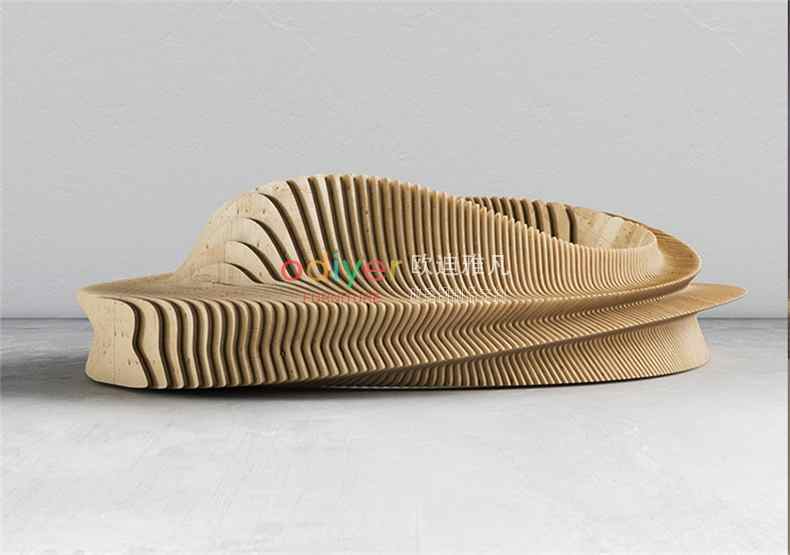 圓形木藝切片花池樹(shù)池坐凳