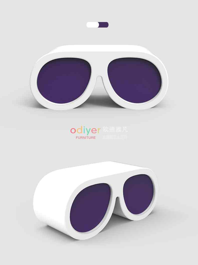 眼鏡玻璃鋼坐凳創(chuàng)意造型商場美陳休閑座椅