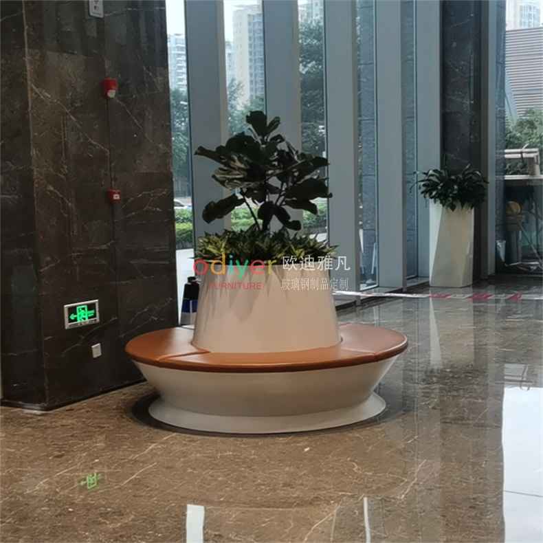 圓形花盆樹池玻璃鋼坐凳 圓形花盆樹池玻璃鋼坐凳