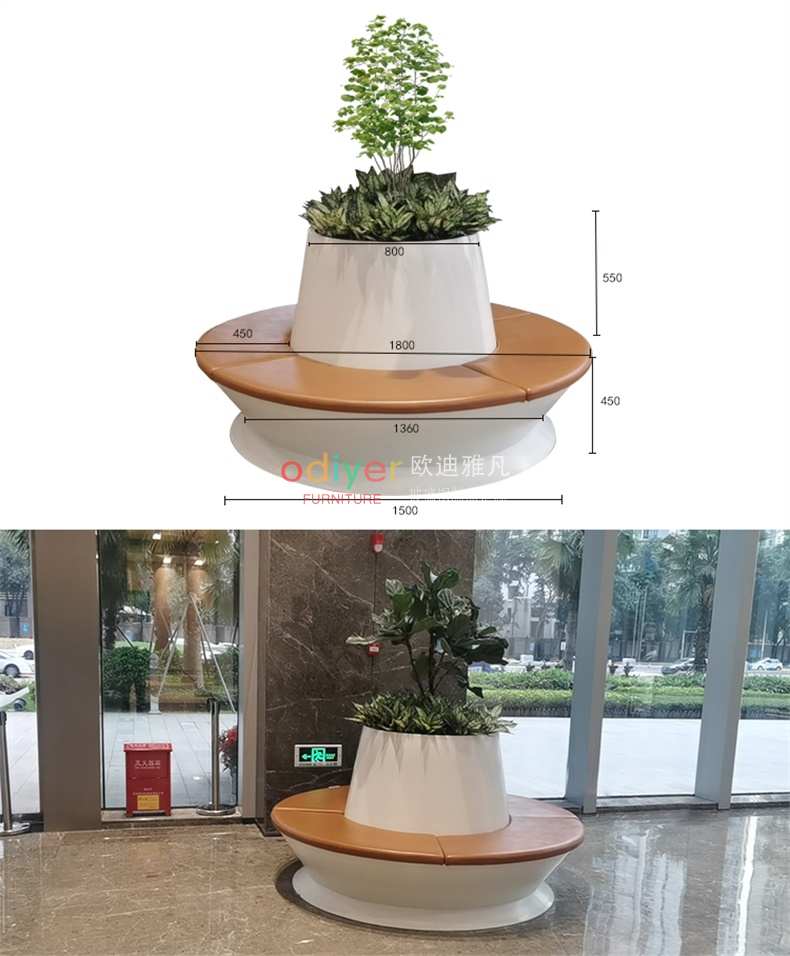 圓形花盆樹池玻璃鋼坐凳 圓形花盆樹池玻璃鋼坐凳