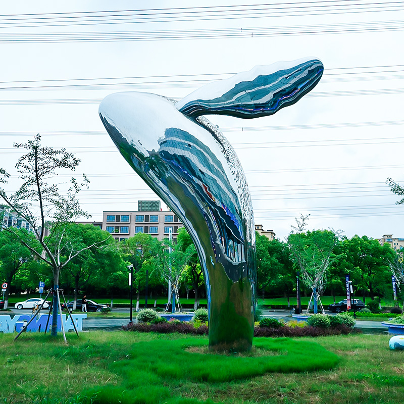 不銹鋼海豚雕塑海洋水景藝術(shù)擺件