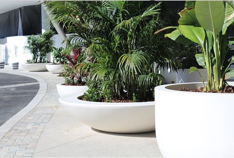 大型玻璃鋼戶外圓形景觀廣場花盆