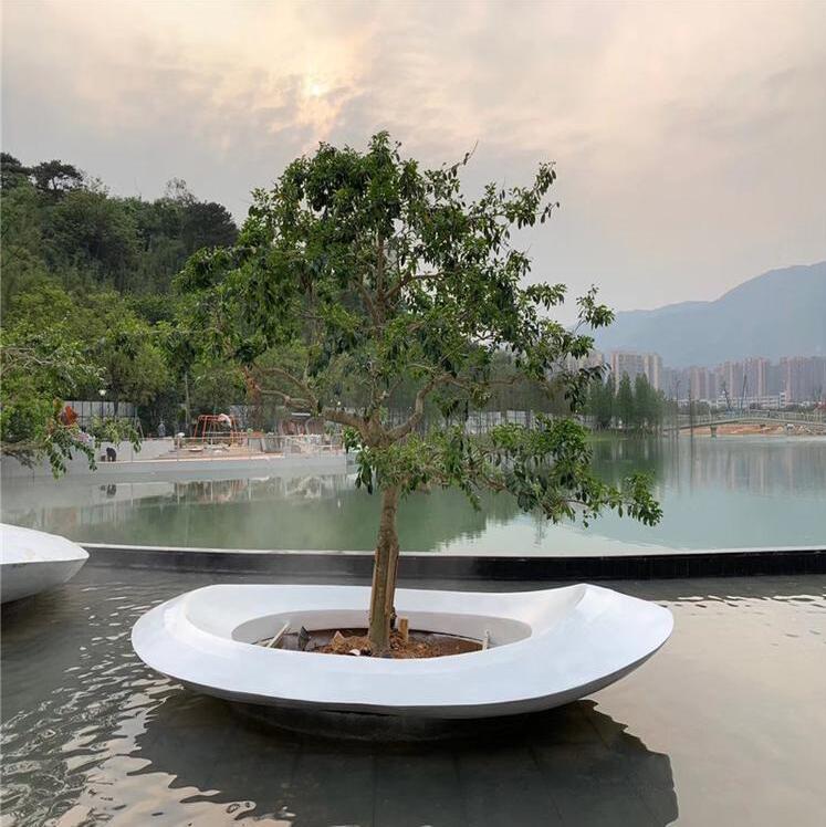 玻璃鋼GRC大型花盆藝術(shù)景觀異形樹池花壇