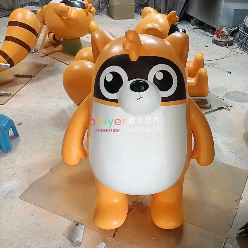 玻璃鋼卡通雕塑公仔玩偶形象擺件藝術(shù)造型美陳景觀小品