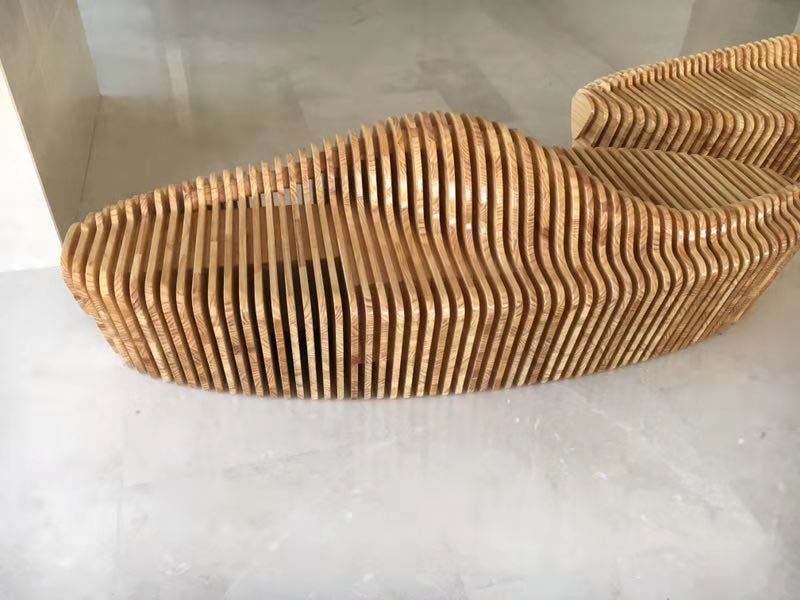 江蘇連云港咖啡店木質(zhì)切面坐凳