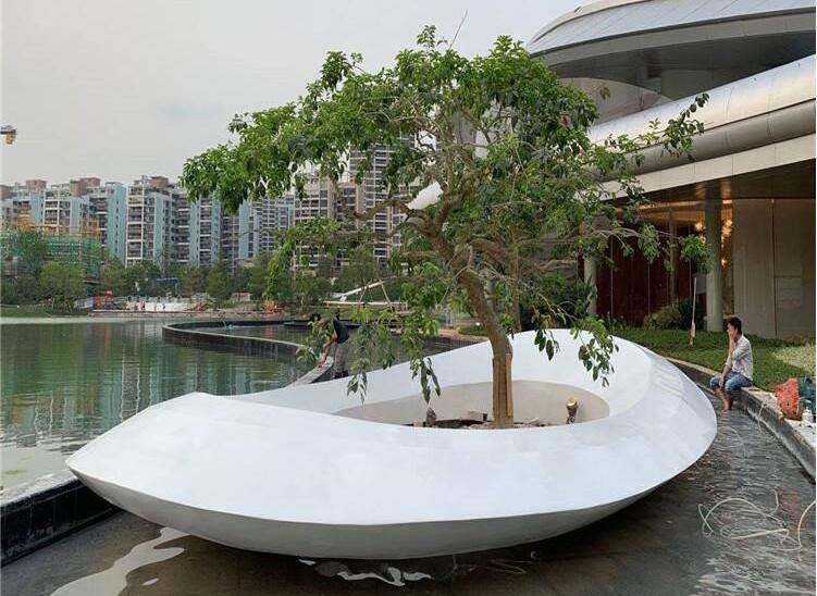 玻璃鋼GRC大型花盆藝術(shù)景觀異形樹池花壇