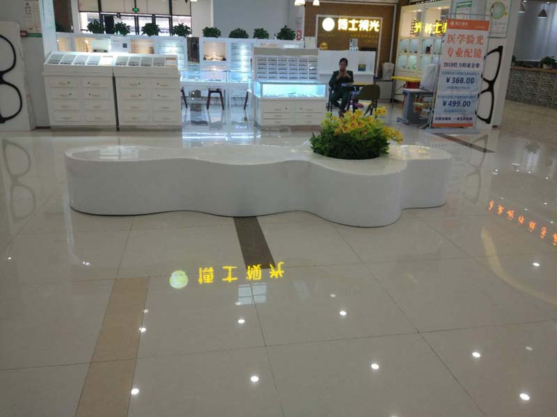 淡水商場(chǎng)玻璃鋼前臺(tái)家具花盆座椅