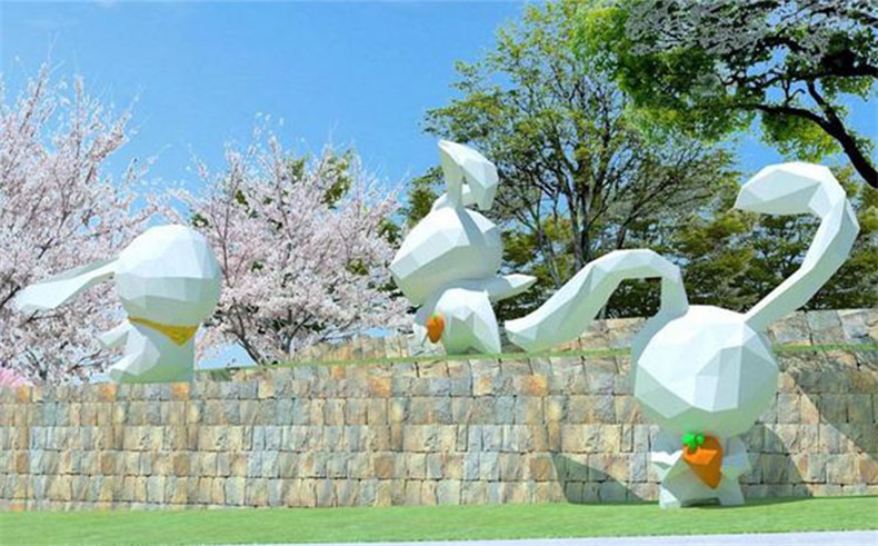 園林景觀小品卡通切面兔子落地?cái)[件戶外大型玻璃鋼草坪廣場(chǎng)雕塑 園林景觀小品卡通切面兔子落地?cái)[件戶外大型玻璃鋼草坪廣場(chǎng)雕塑