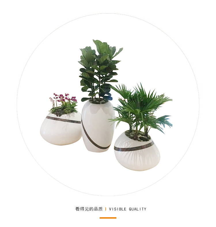 玻璃鋼商場美陳花盆組合