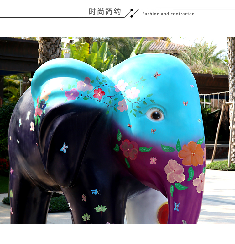 大象玻璃鋼雕塑戶外動(dòng)物廣場(chǎng)公園城市雕塑