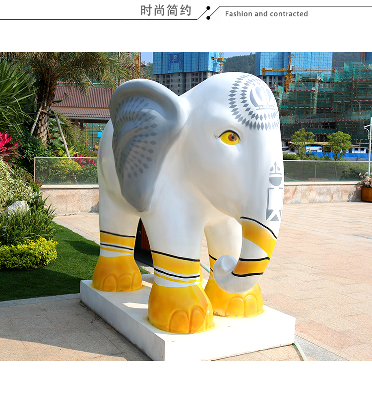 大象玻璃鋼雕塑戶外動(dòng)物廣場(chǎng)公園城市雕塑