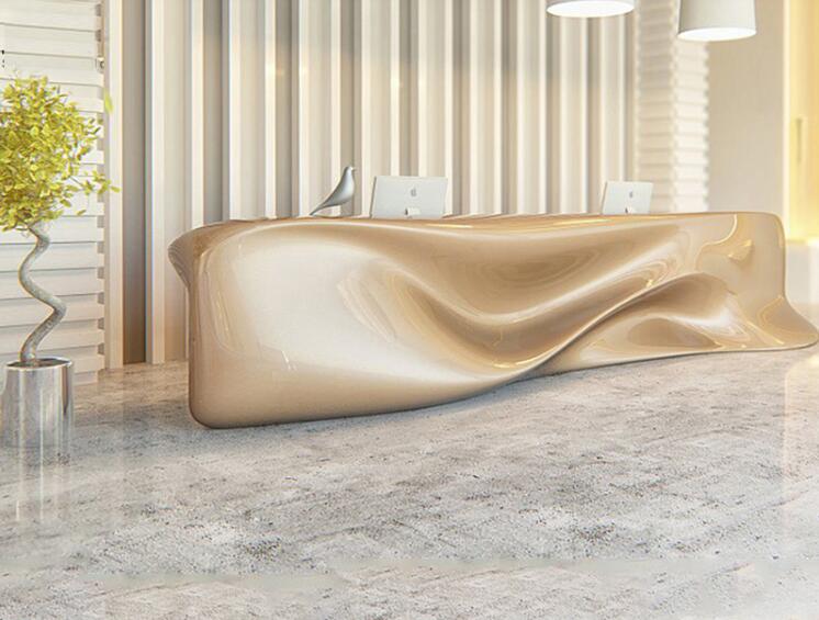 玻璃鋼前臺(tái)，玻璃鋼吧臺(tái)服務(wù)臺(tái)定制價(jià)格是如何計(jì)算的?