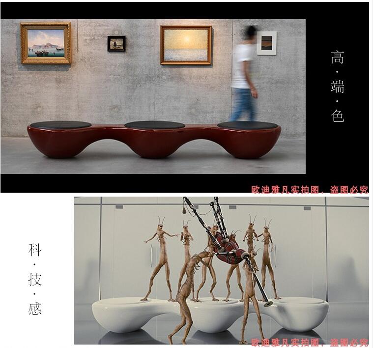 玻璃鋼木紋面戶外景觀坐凳 玻璃鋼木紋面戶外景觀坐凳