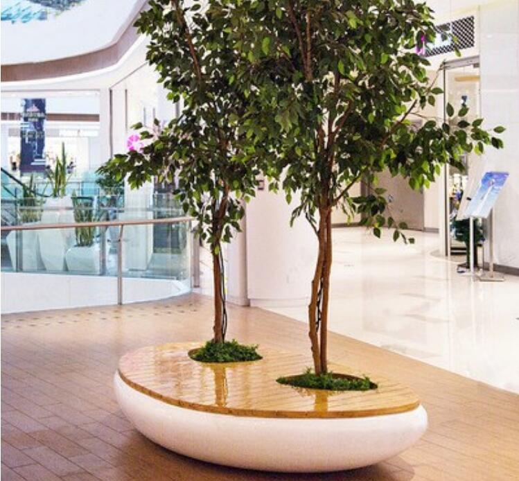 木面玻璃鋼樹池景觀坐凳