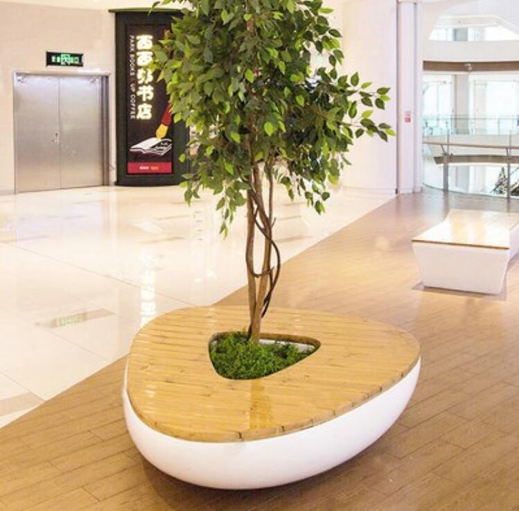 木面玻璃鋼樹池景觀坐凳