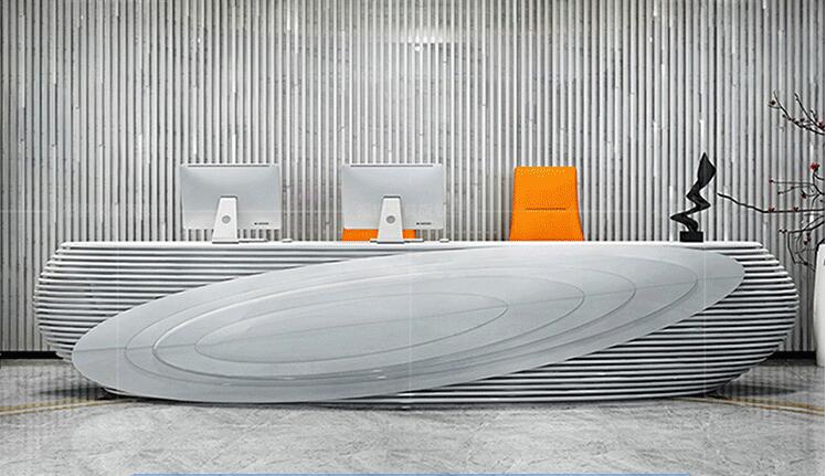 玻璃鋼前臺(tái)，玻璃鋼吧臺(tái)服務(wù)臺(tái)定制價(jià)格是如何計(jì)算的?