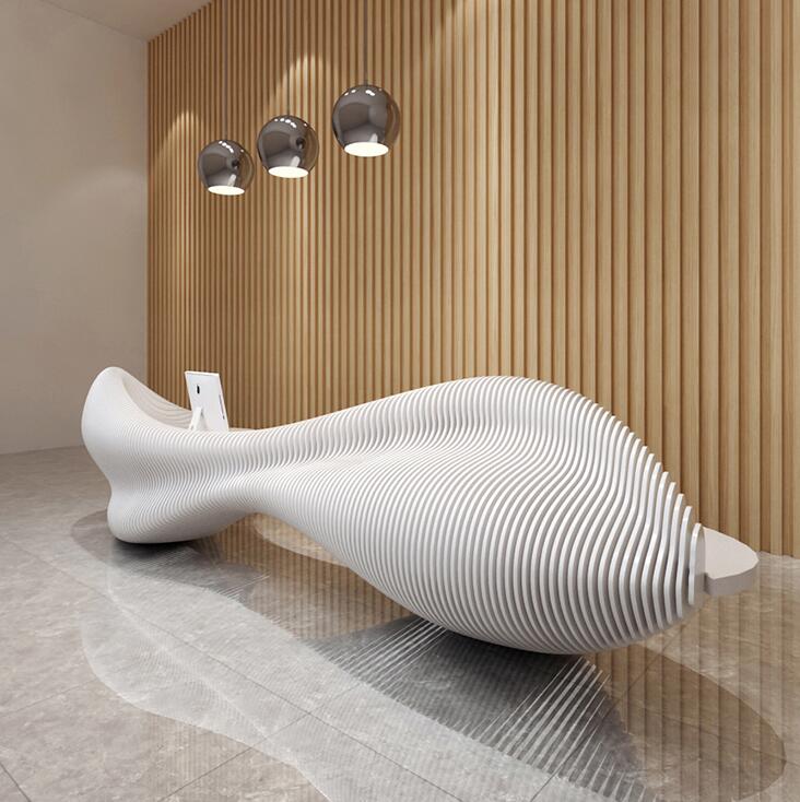 玻璃鋼異形前臺(tái)服務(wù)吧臺(tái)