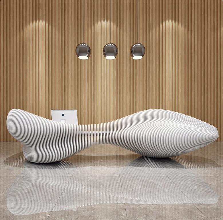 玻璃鋼異形前臺(tái)服務(wù)吧臺(tái)