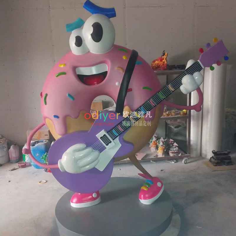 玻璃鋼藝術(shù)造型雕塑音樂甜甜圈擺件