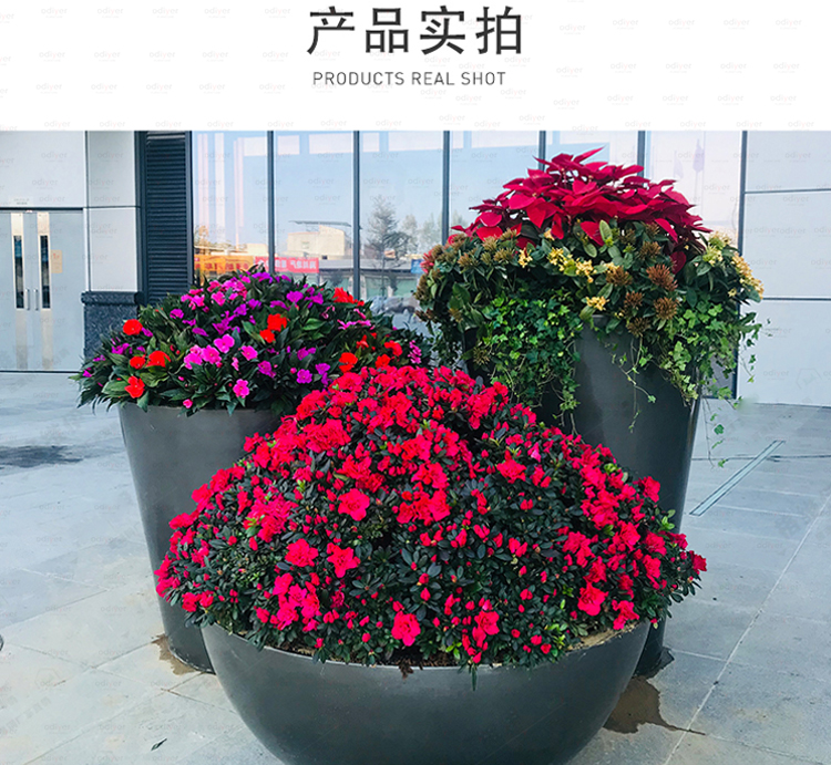 玻璃鋼大型戶外花盆商業(yè)廣場街區(qū)景觀花盆