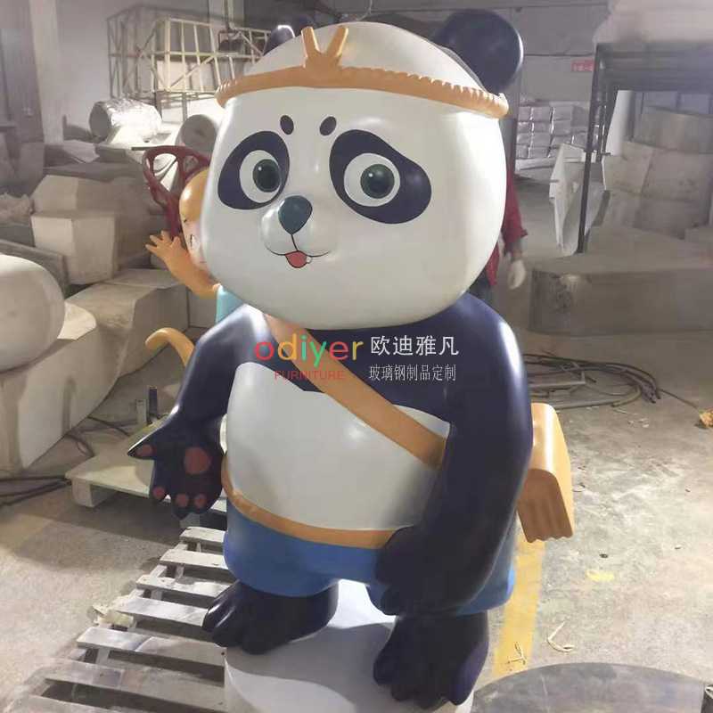 玻璃鋼大熊貓雕塑抽象動物小品景觀藝術(shù)擺件 玻璃鋼大熊貓雕塑抽象動物小品景觀藝術(shù)擺件