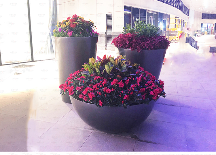 玻璃鋼大型戶外花盆商業(yè)廣場街區(qū)景觀花盆