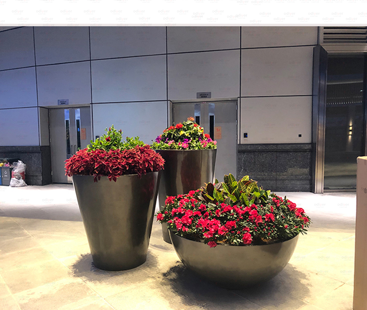 玻璃鋼大型戶外花盆商業(yè)廣場街區(qū)景觀花盆