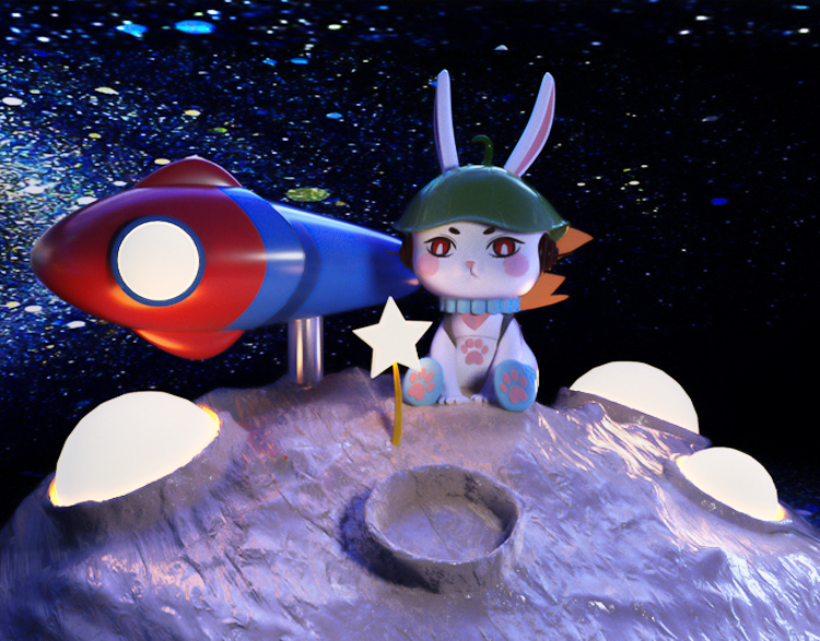 玻璃鋼原創(chuàng)IP卡通公仔雕塑動(dòng)物擺件