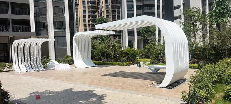 廣東惠州定制不銹鋼異形戶外景觀坐凳