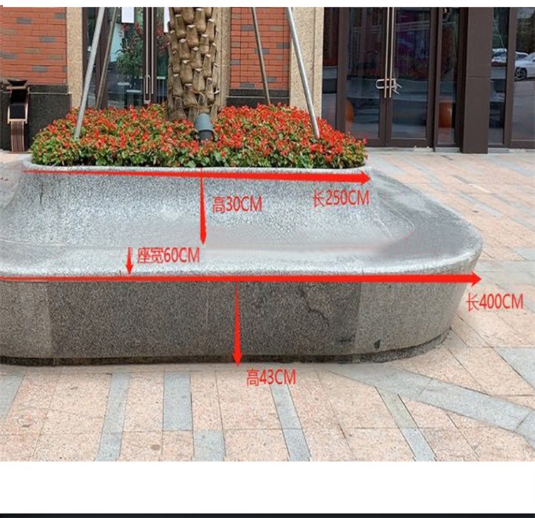 不銹鋼花壇戶外公園小區(qū)金屬樹池坐凳