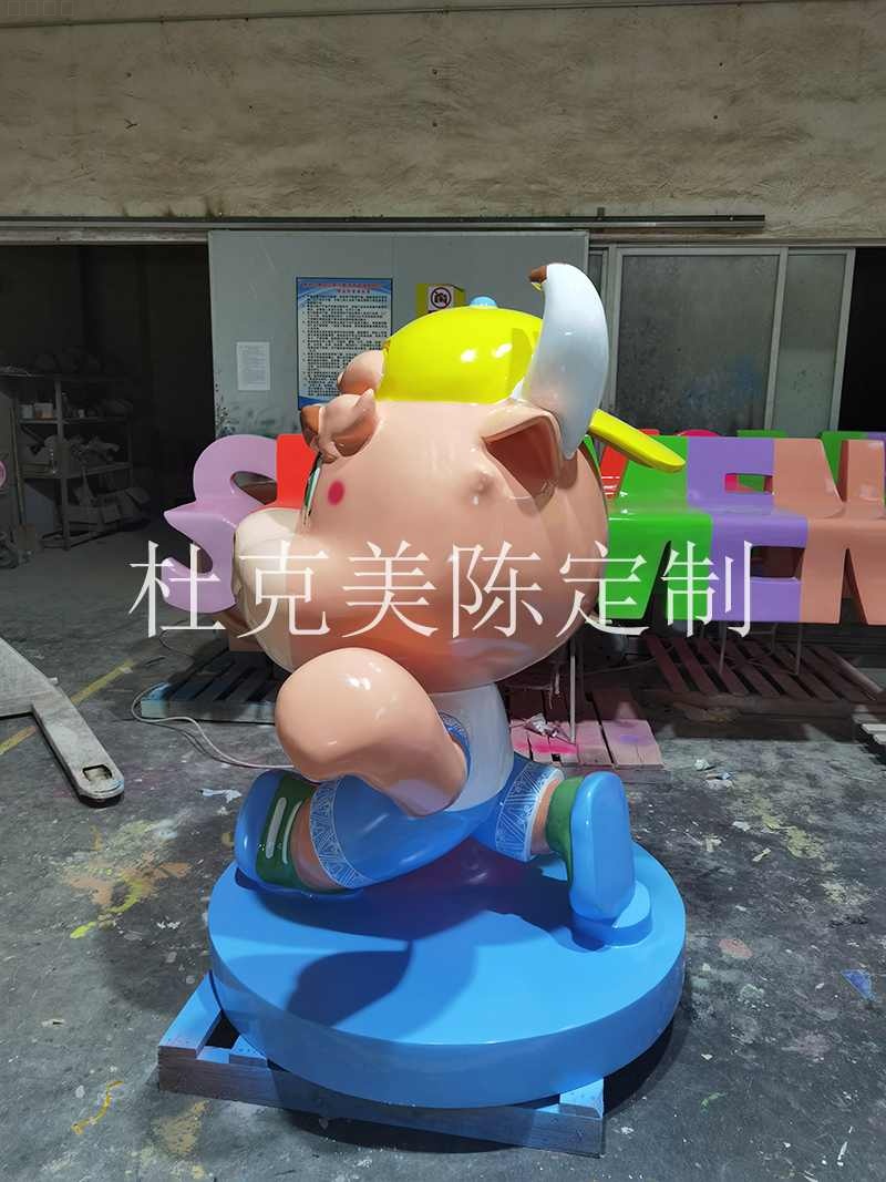 玻璃鋼牛雕塑卡通公仔美陳擺件 玻璃鋼牛雕塑卡通公仔美陳擺件