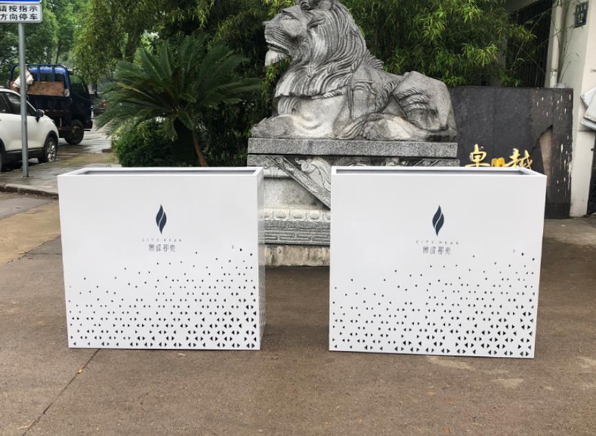 不銹鋼長方形花箱市政街區(qū)景觀花盆