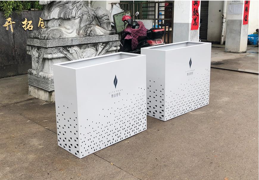不銹鋼長方形花箱市政街區(qū)景觀花盆