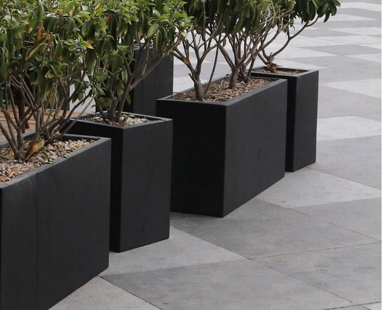 玻璃鋼戶外長(zhǎng)方形花箱街區(qū)市政花盆