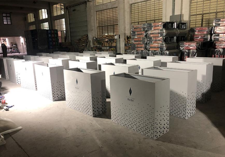 不銹鋼長方形花箱市政街區(qū)景觀花盆